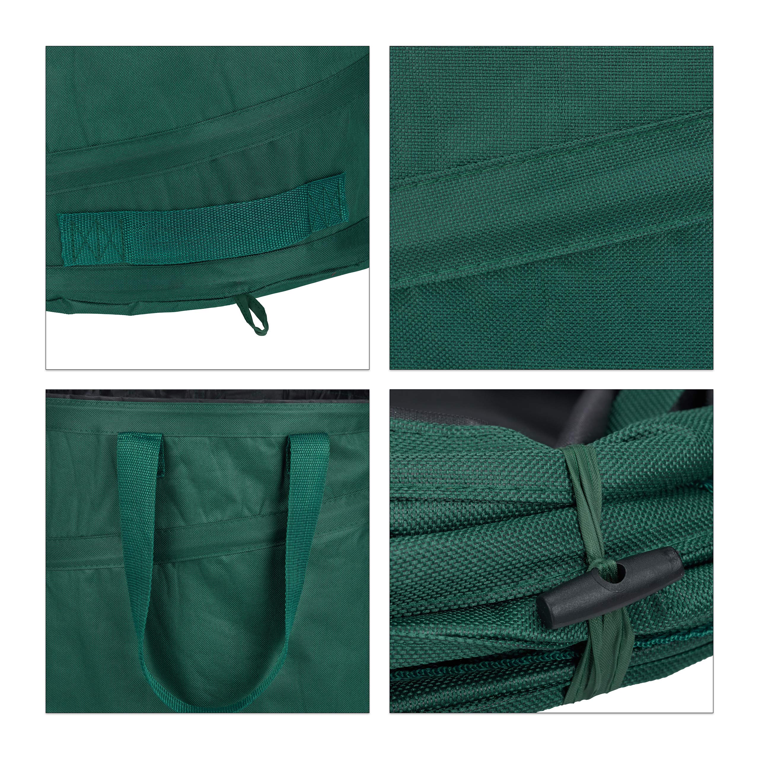 relaxdays Sacchi per Foglie Pop Up, Set da 3, per Fogliame e Rifiuti da Giardino, 85 l, Autoportanti, ∅: 46 cm, Verdi, Verde