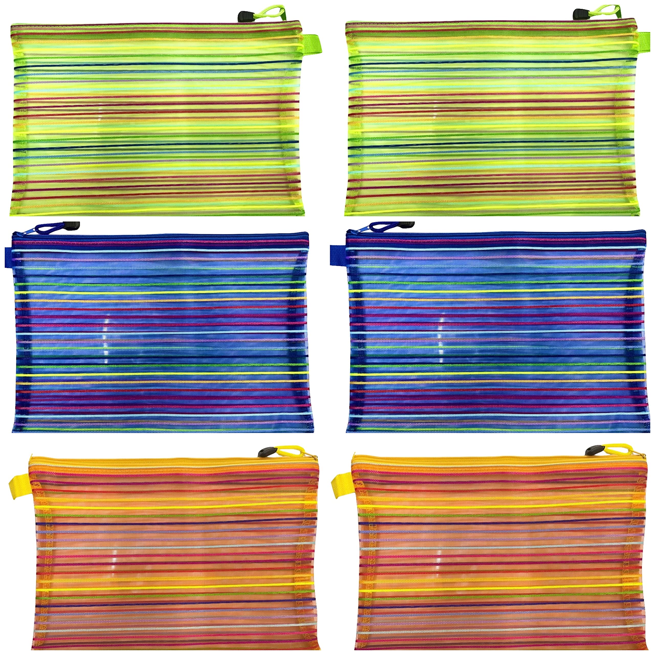 Paaroots 6 Pcs A4 Size 12 inches x 18 inches Doccument Pouch Return Gift in Bulk for Kids | Zipper Lock Stationary Case Pencil Pouch Kitchen and Fridge Storage pouch / Net Pencil Box (Pack of 6, Multicolor) Home Storage Organizer (B0C1H7CDFC) Amazon Price History, Amazon Price Tracker