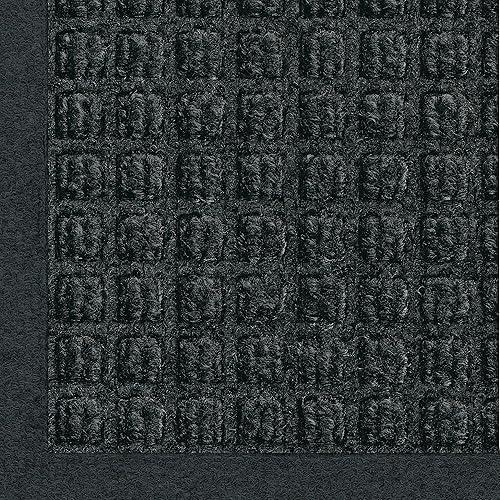 Tapete de entrada Andersen Waterhog Fashion de fibra de polipropileno para interiorexterior goma SBR 38 pulgadas de grosor Carbón 1