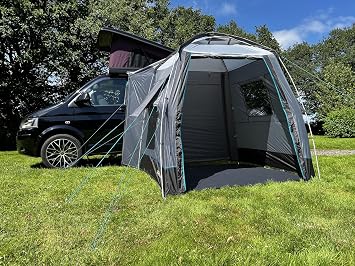 Cayman Outhouse Handi Driveaway Campervan Awning, Teal, 120HDE Hex Fabric, 180-240cm Height, Waterproof 3000mm HH, Lightweight Utility Tent with Fibreglass Poles