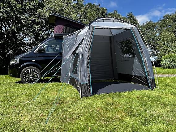 Cayman Outhouse Handi Driveaway Campervan Awning, Teal, 120HDE Hex Fabric, 180-240cm Height, Waterproof 3000mm HH, Lightweight Utility Tent with Fibreglass Poles