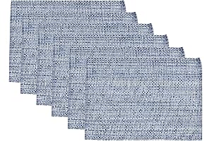 Urban Villa Oversized Blue/White Two-Tone Placemats (Set of 6)
