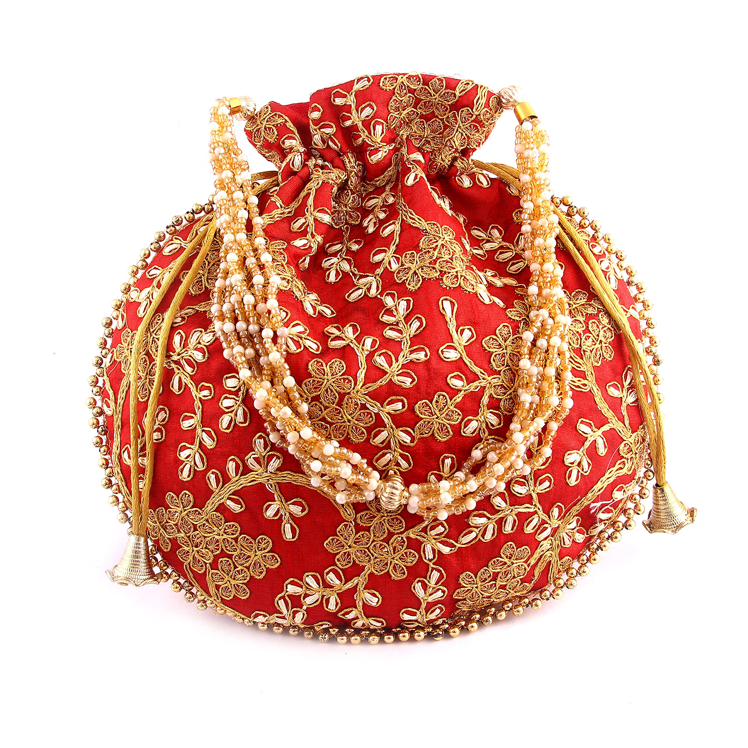 Indian Handicraft Silk Women's/Girls Ethnic Rajasthani Potli Bag-014-picture-22
