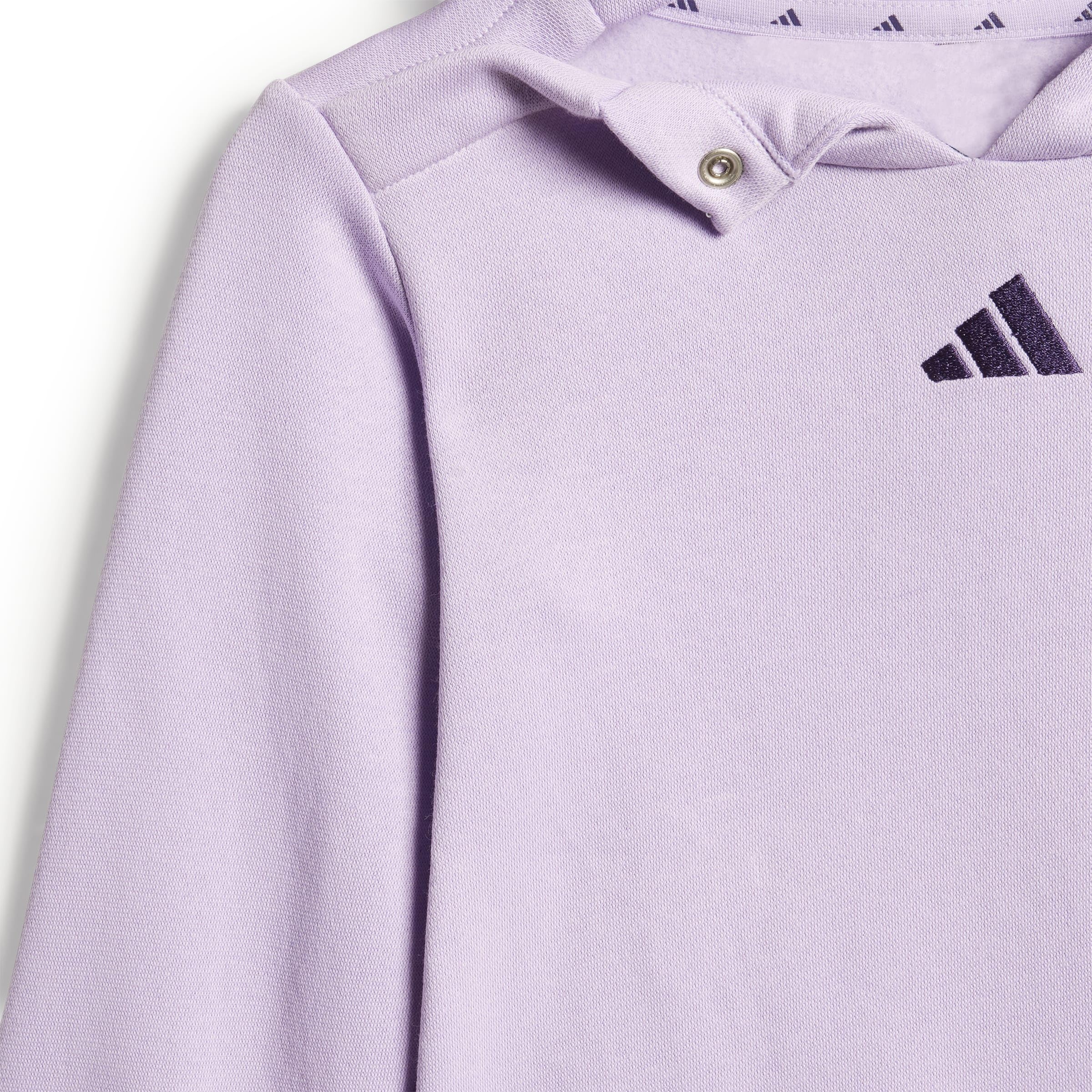 adidas Unisex - Bimbi 0-24 Little Girls Hooded Fleece Jogger Set