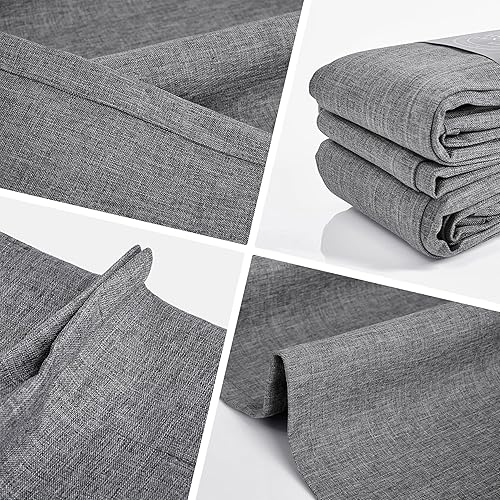 Miniatura 5 de WdFour Cortinas plisadas pequeñas con aspecto de lino para ventana de baño, sala de estar, dormitorio, bloquean las luces y ofrecen privacidad (gris