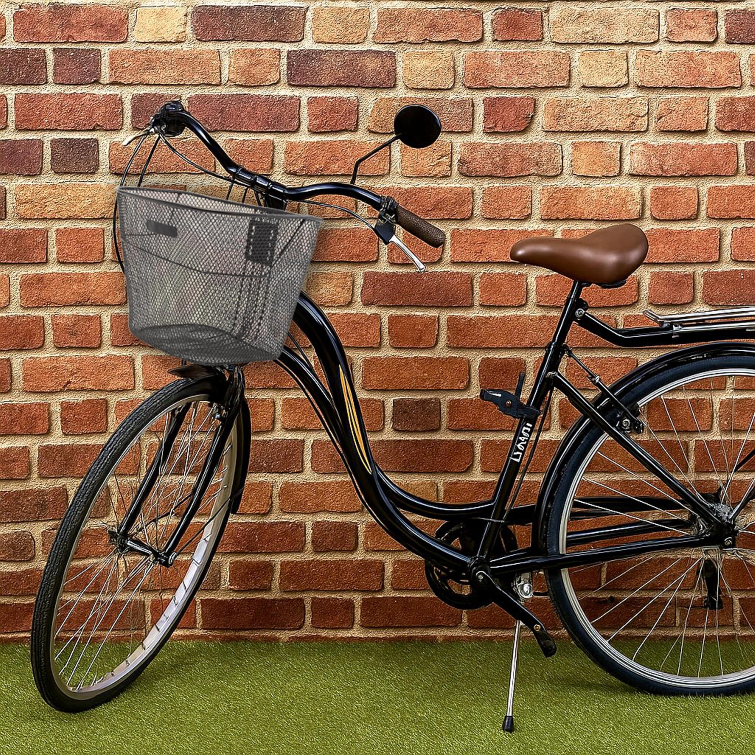 IPEA Panier De Vélo Avant En Maille Métallique Noire - 21 X