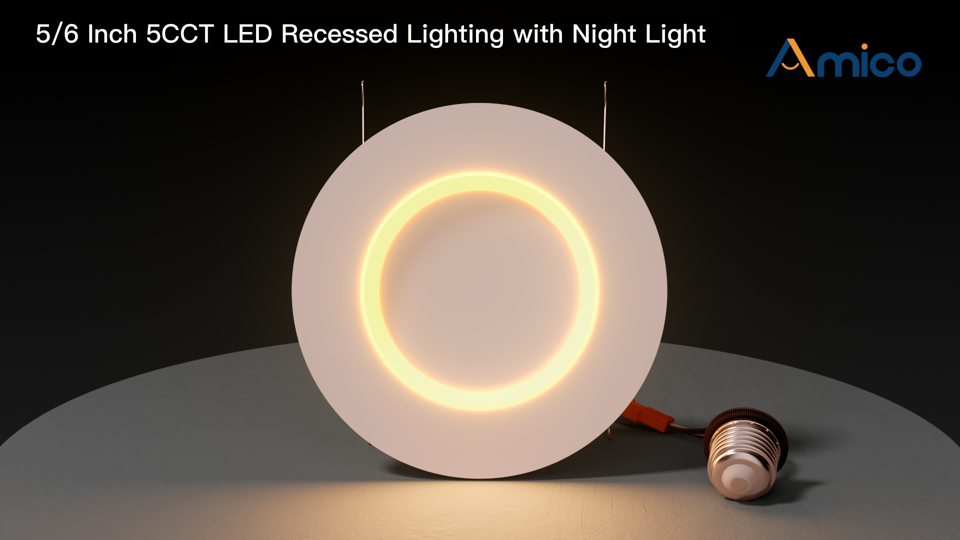 Amico 12 Pack 6 inch 5CCT LED Recessed Lighting with Night