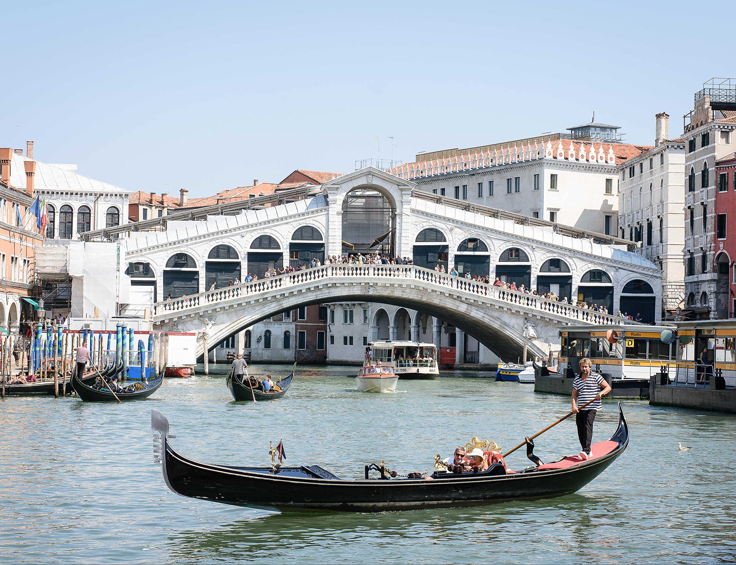 Rialto Bridge Puzzle 1000 Pieces Travel Puzzle Puzzle Storage Cardboard Box and Resealable Bag Puzzle Dimensions 50x70CM