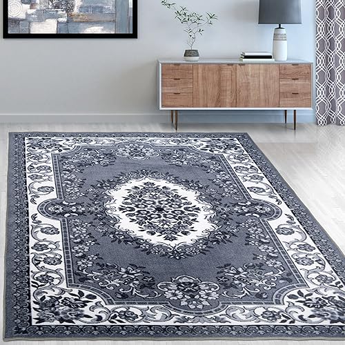 Miniatura 6 de Superior 2x3RUG-SERAPHINA - Alfombra de área, 2 x 3 pies, negroblanco