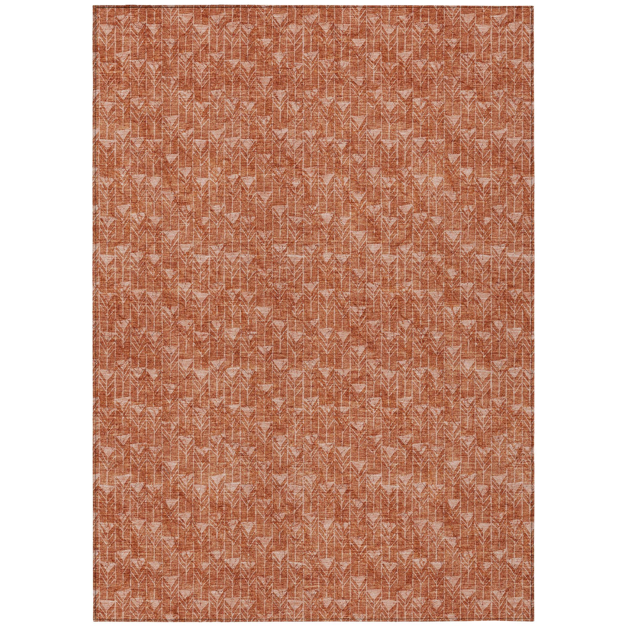 Addison Rugs Chantille ACN514 Terracotta 2'6" x 3'10 Indoor Outdoor Area Rug, Stain Resistant, Machine Washable, Non Shedding, Bedroom, Living Room,