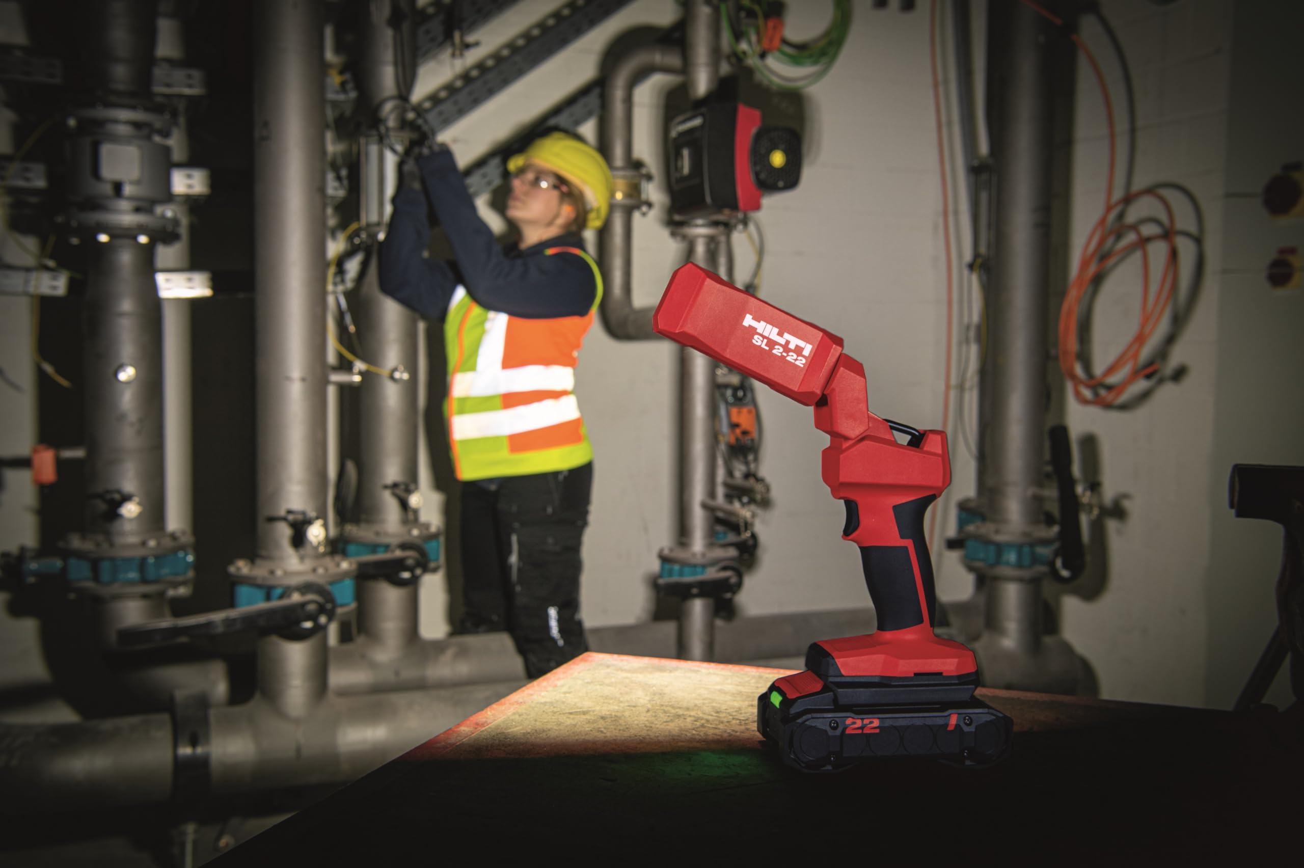 Hilti SL 2-22 LED Work Light, Clearer Visibility, Rotating Head