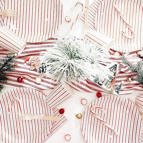 Miniatura 6 de Platos de papel grandes de rayas rojas (juego de 8)  Vajilla roja  Platos de rayas rojas y blancas  Platos de papel de fiesta pirata de superhéroes