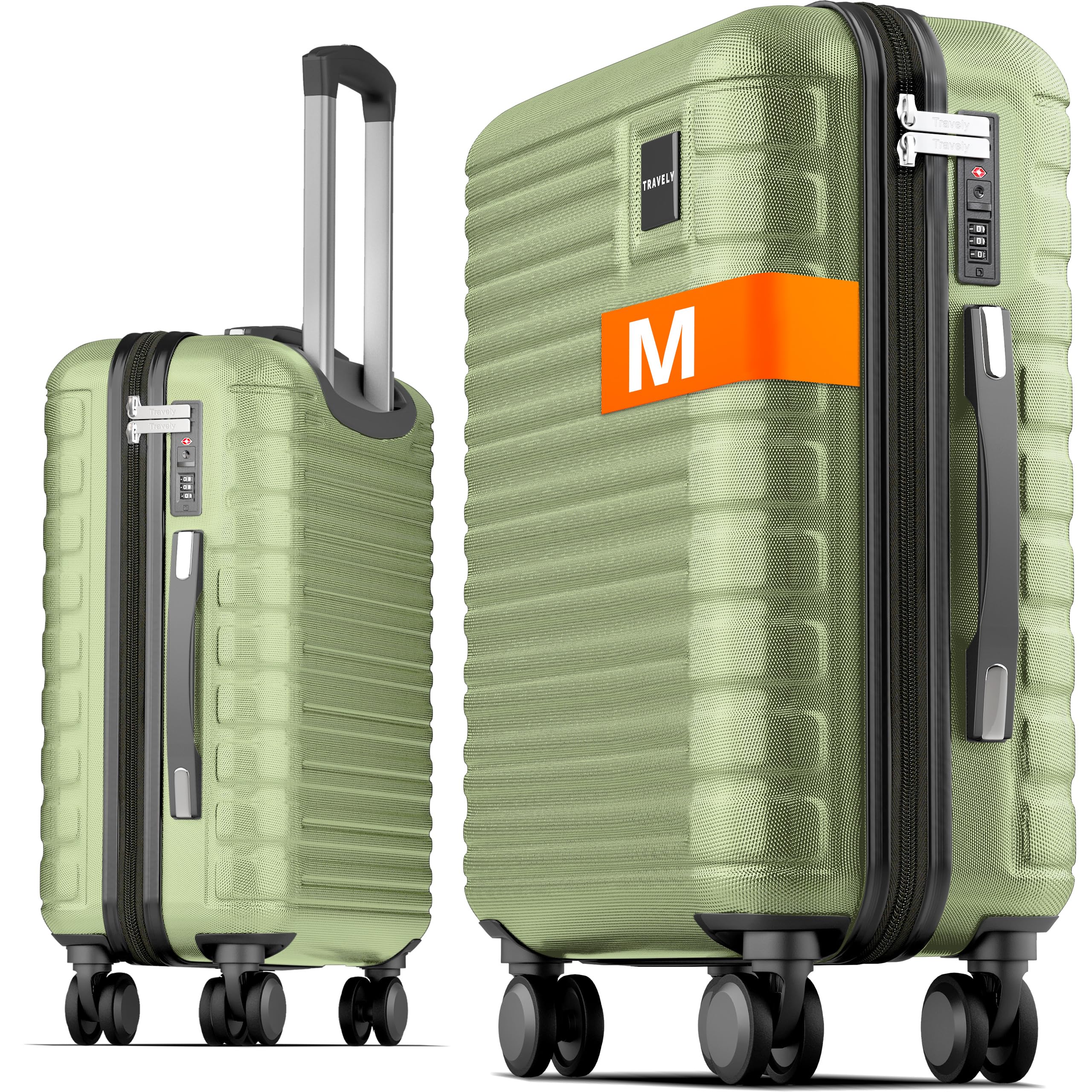 Valigia bagaglio a mano 55x40x20cm - adatta per Ryanair, Lufthansa, Eurowings e co. I Trolley da cabina 36L con rotelle morbide e pratico lucchetto TSA, valigia da cabina