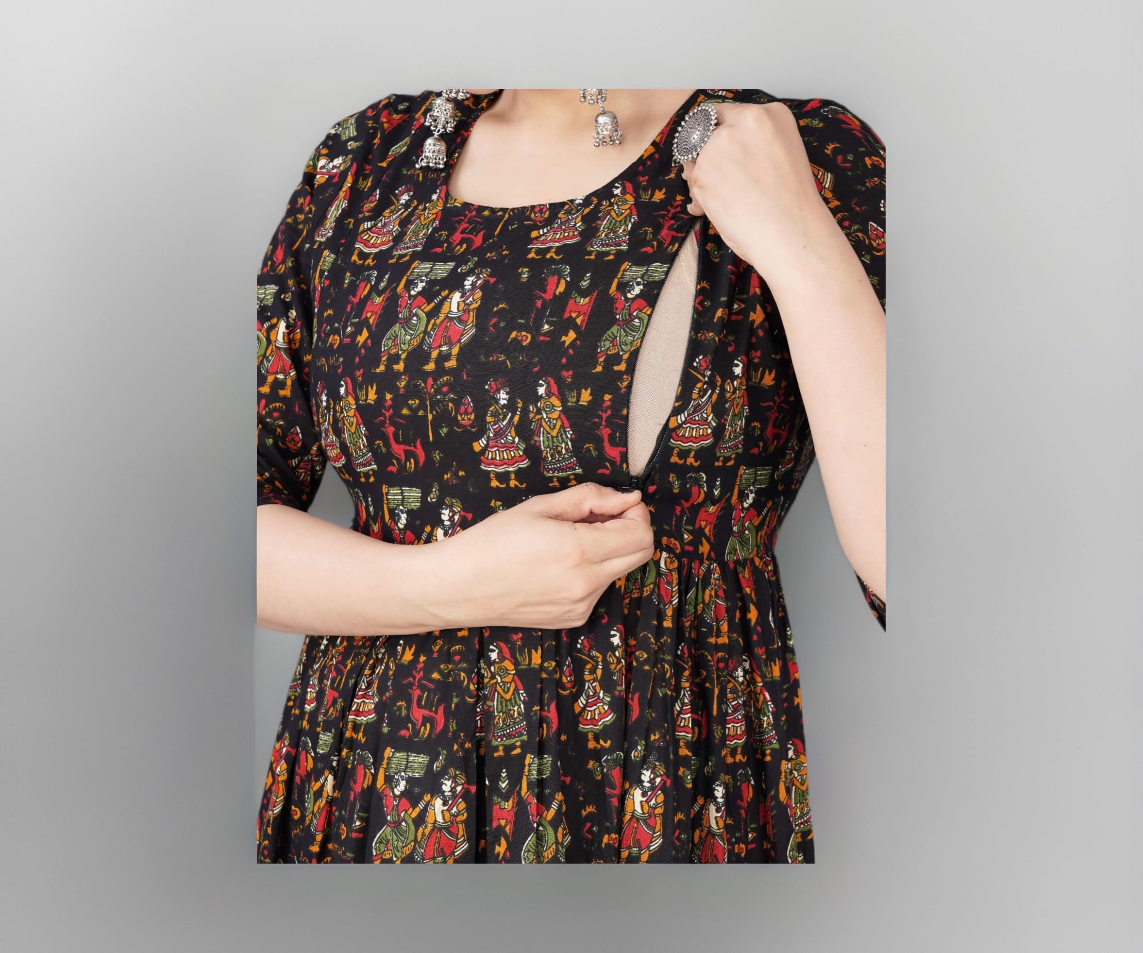 Women's Maternity Kurti for Feeding Zippers (VJK)