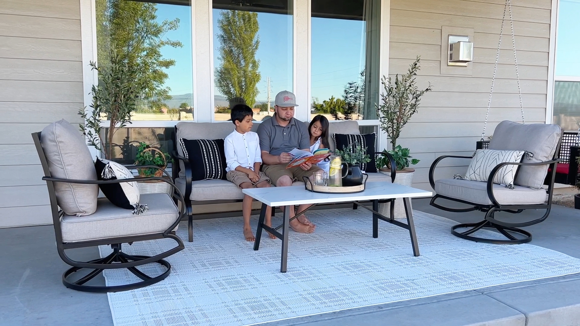 Amazon.com: PHI VILLA 6 Piece Patio Furniture Sets with 1 x 3