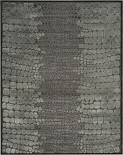 Miniatura 3 de MARTHA STEWART x SAFAVIEH MSR74304 - Alfombra de viscosa de 8 x 10 pies, color antracita, para sala de estar, comedor y dormitorio