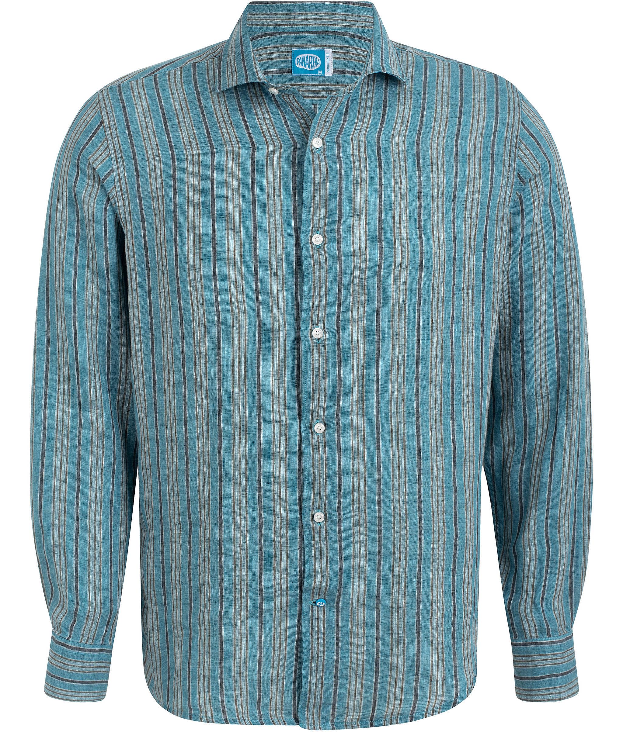 Panareha Camicia da Uomo in Lino LEGZIRA Blu (M)