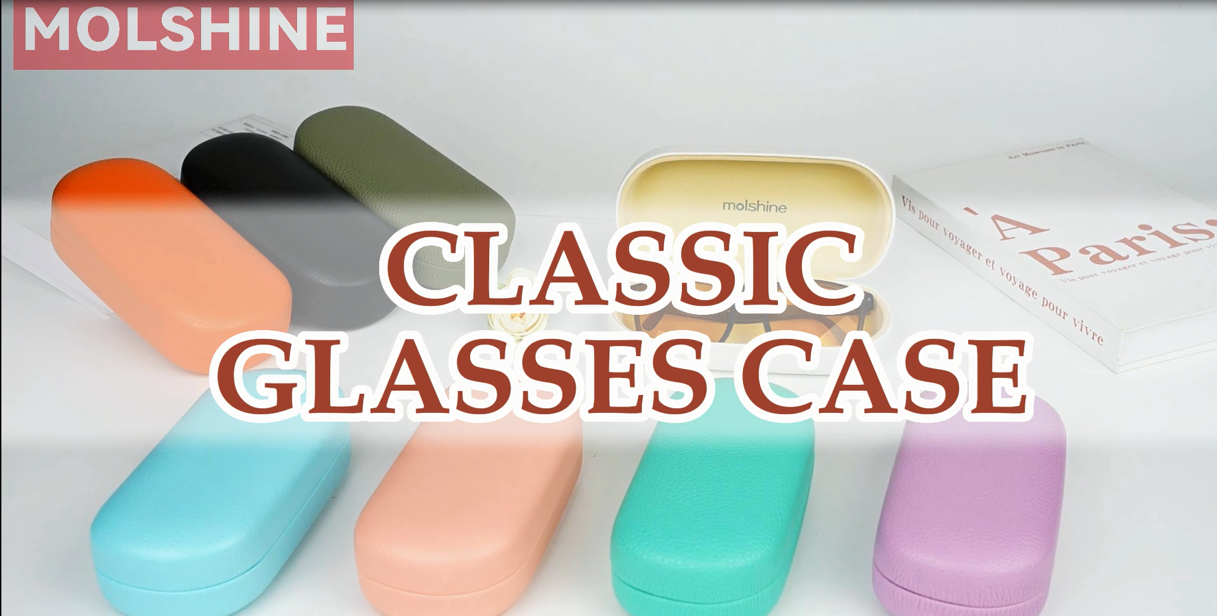 Custodia Rigida Per Occhiali Da Sole | Rivestimento In Pelle PU, Antigraffio | Con Panno Per Pulizia - Foto 8