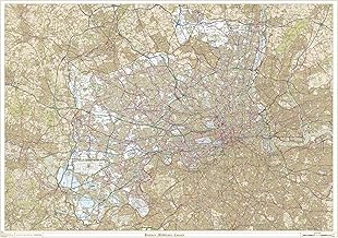 Historic Middlesex County Map - 47" x 33.25" Paper
