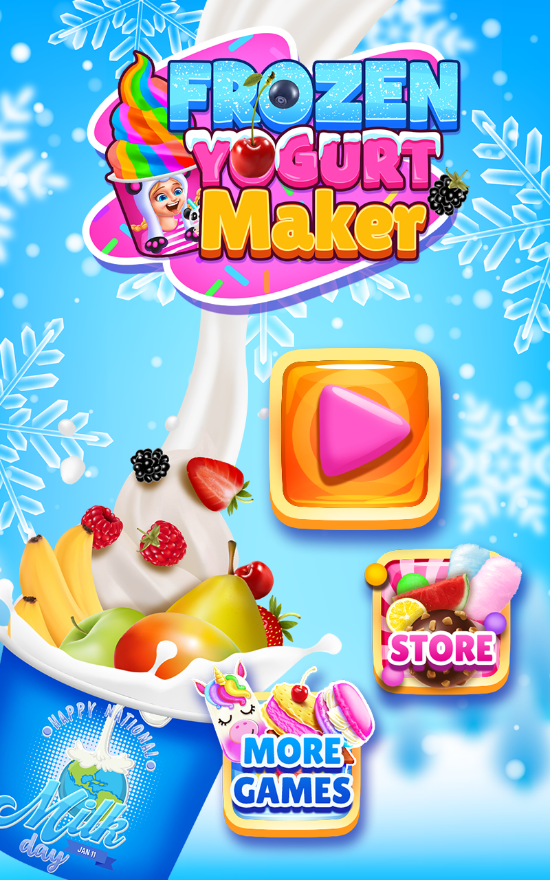 Frozen Yogurt Yum Creamy Frozen Dessert Treats & Ice Cream Games