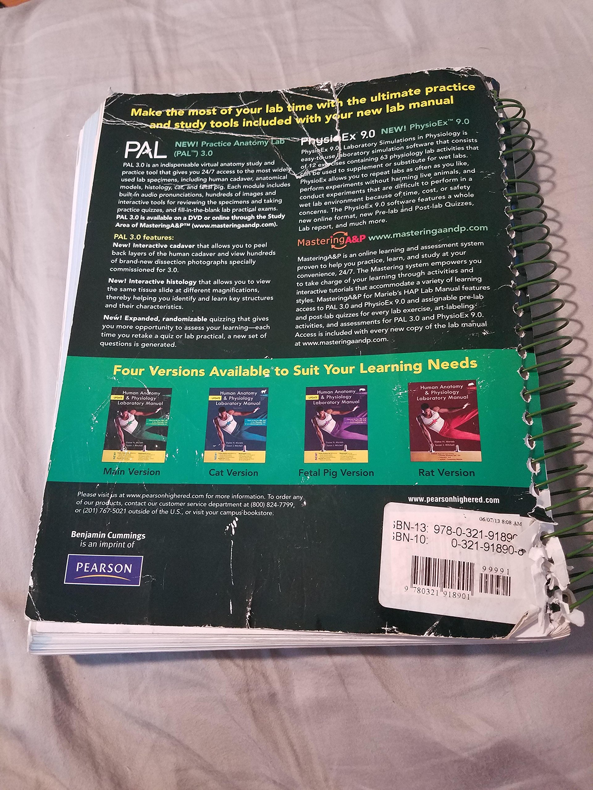 Human Anatomy & Physiology Laboratory Manual, Main Version, Update