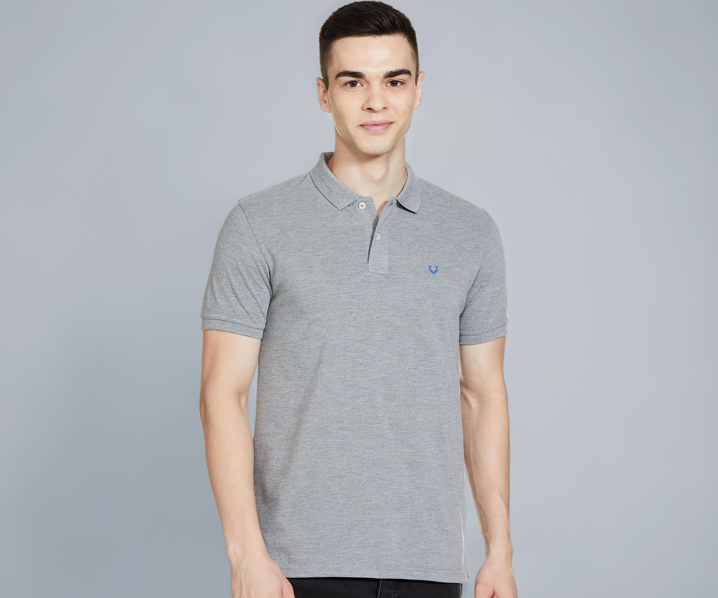 Men’s Polo T‑Shirt | Comfortable Rich Cotton Blend, Band Collar, Regular Fit | Stylish & Premium All Day Wear
