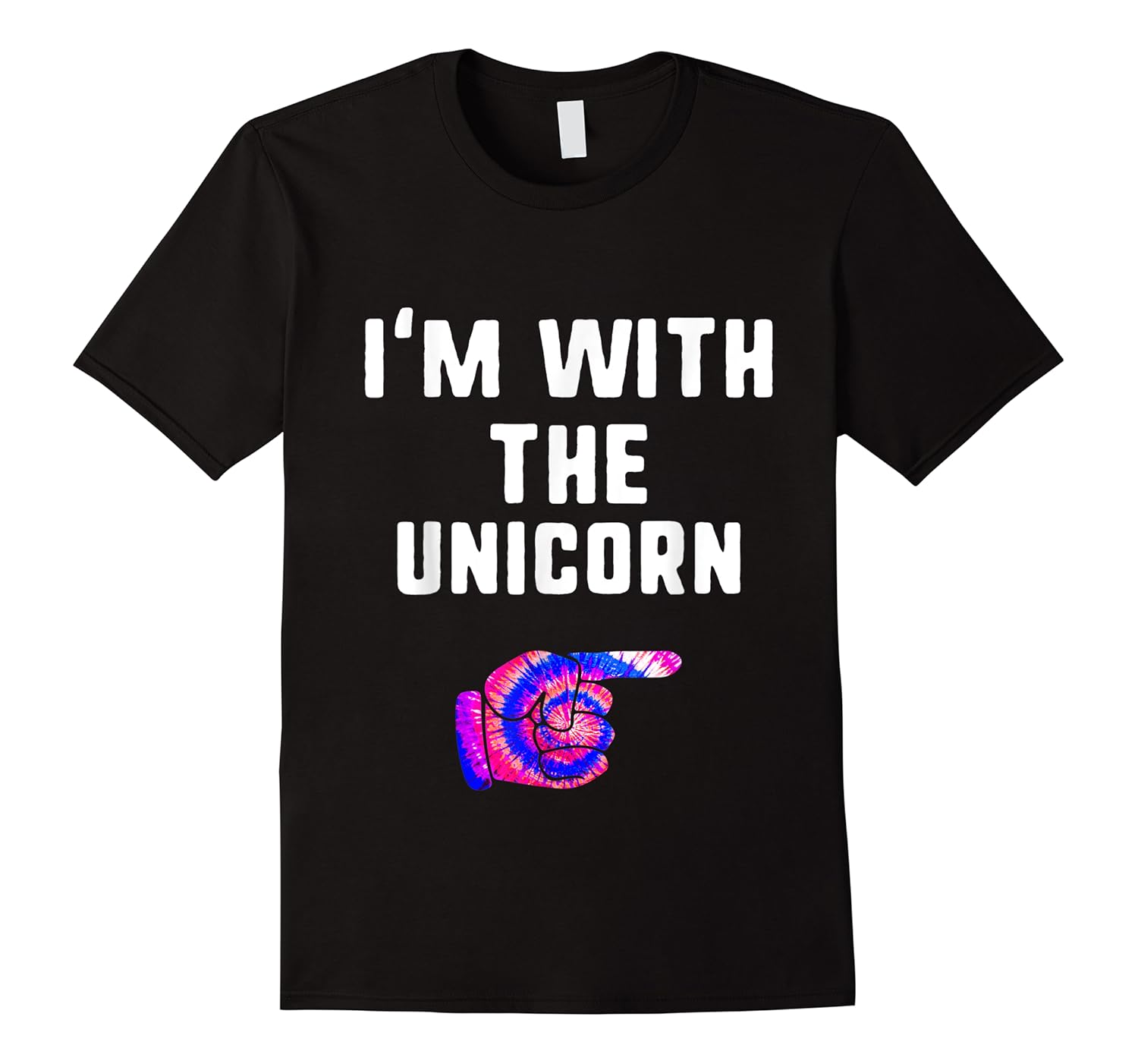 i'm with unicorn tie dye halloween matching couple costume shirts