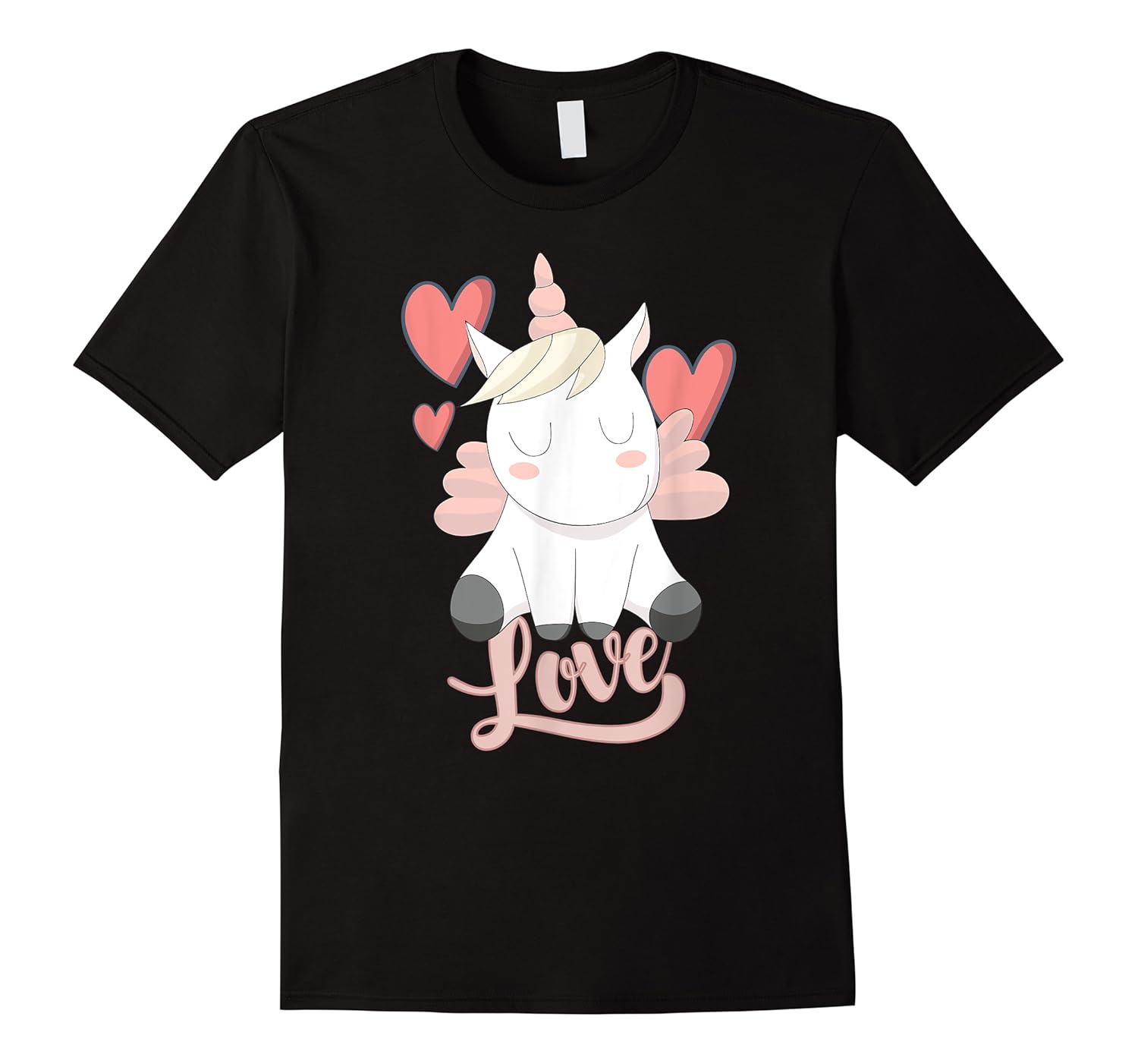 unicorn love heart valentine's day for women girls shirts