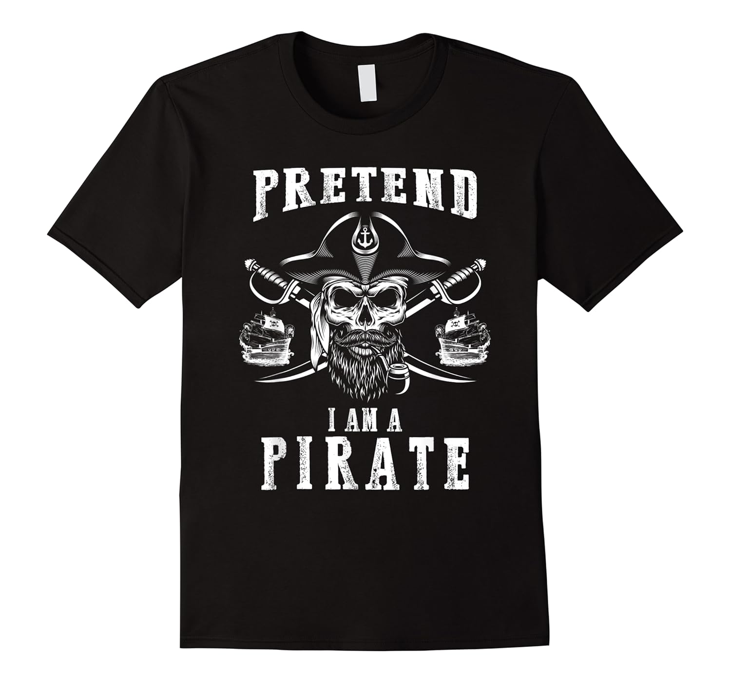 halloween costume pretend i am a pirate scary skeleton kids shirts