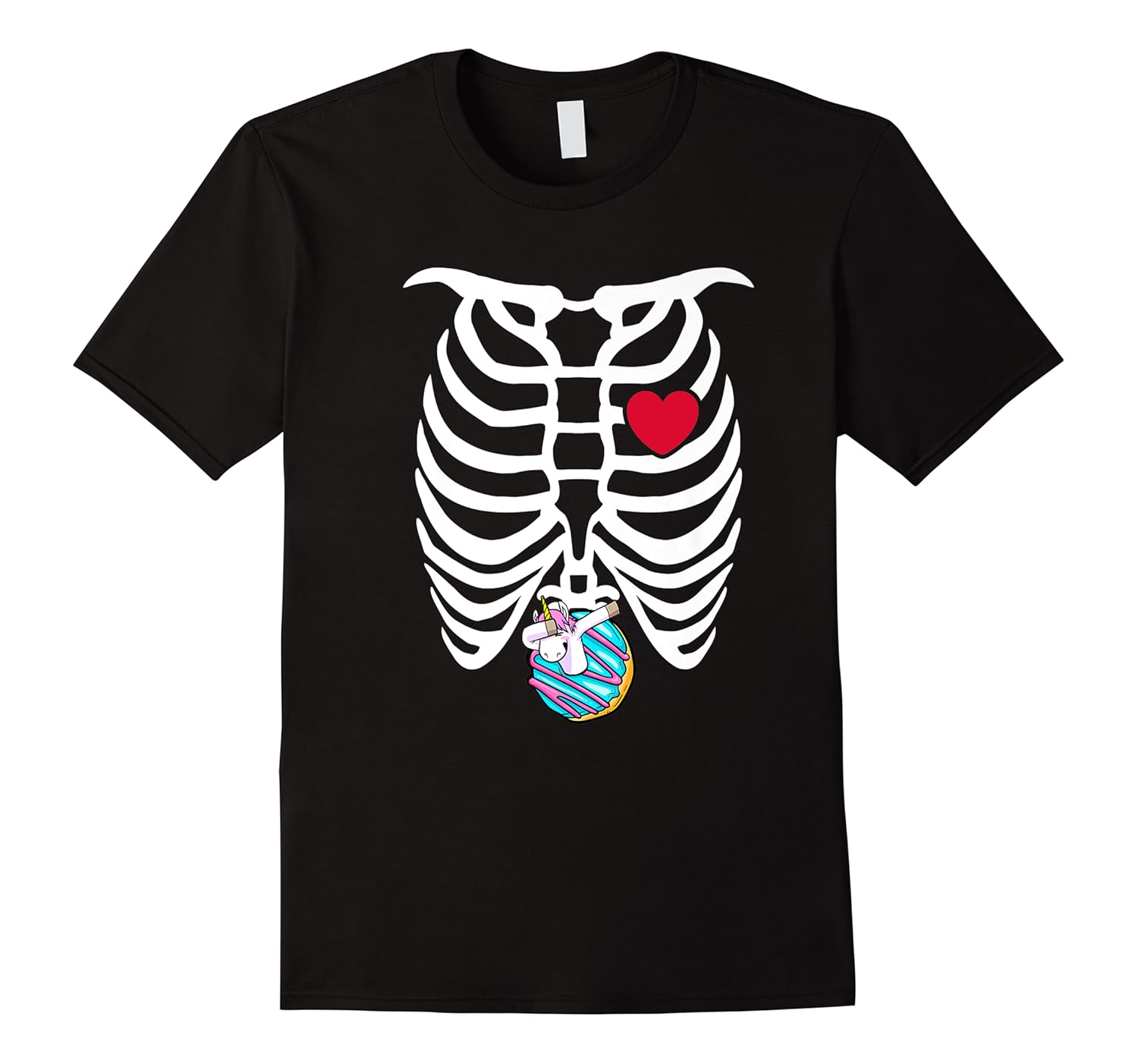 skeleton pregnancy donut unicorn halloween x ray rib cage shirts