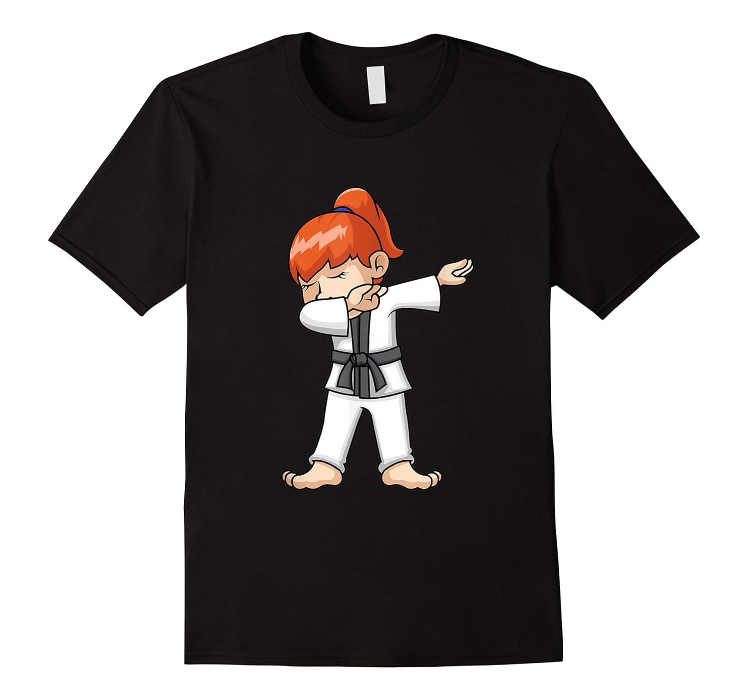 karate dabbing girl for kids birthday party gift shirts