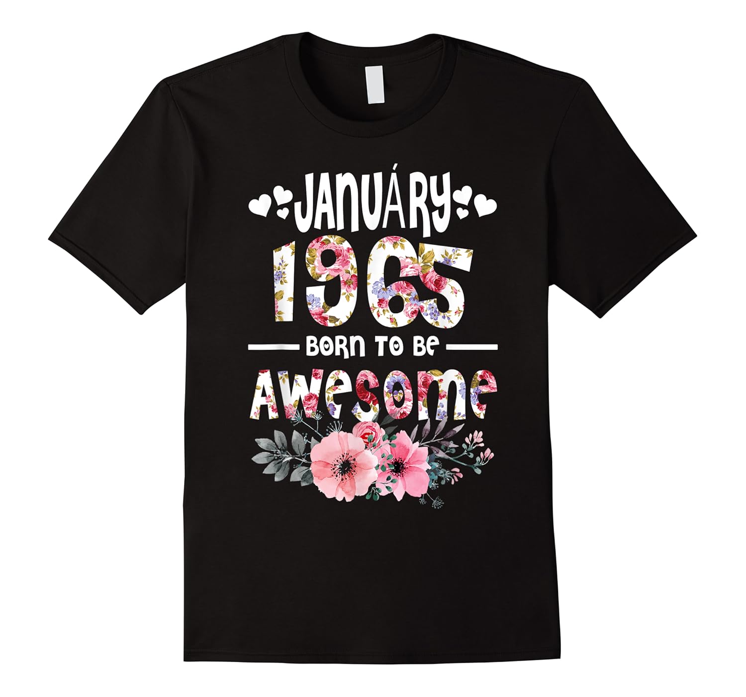 january 1965 awesome 54th birthday flower gift girl shirts