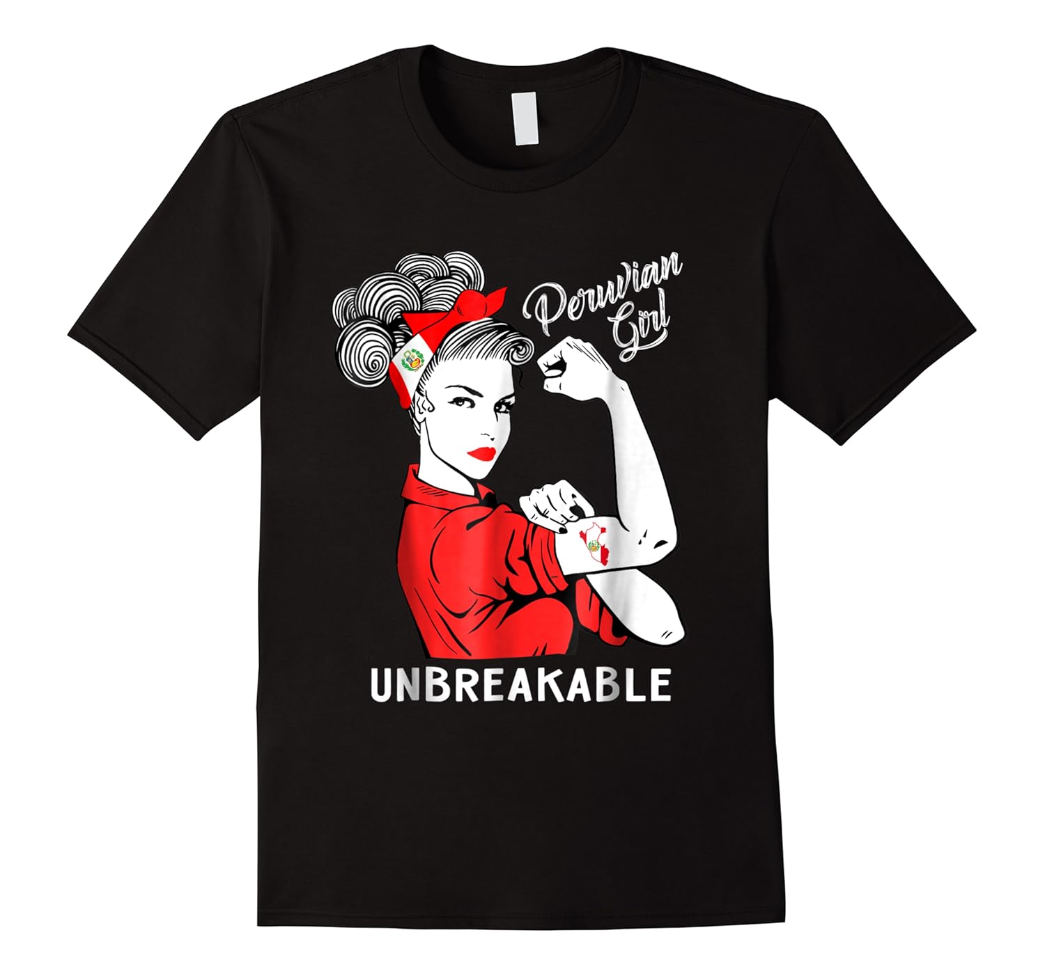 peruvian girl unbreakable heritage peru flag gift shirts