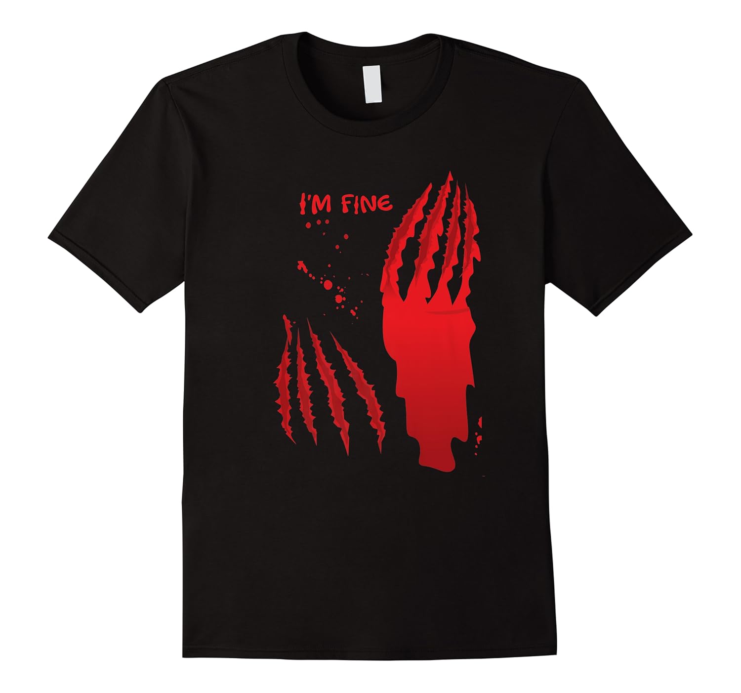 i'm fine zombie bloody halloween costumes shirts