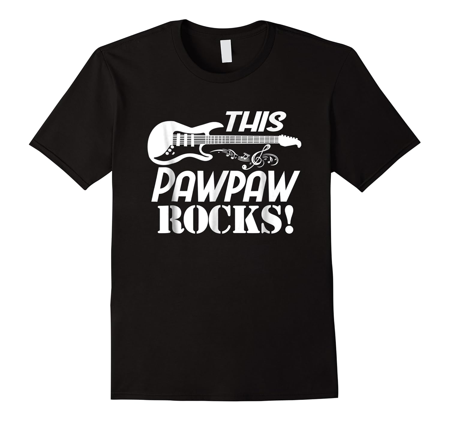 this pawpaw rocks guitar funny gift for dad shirts