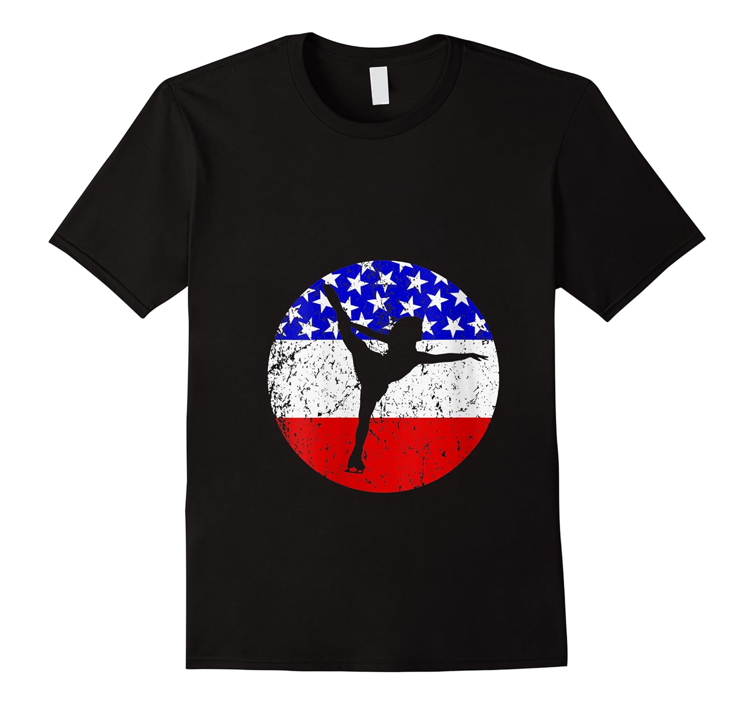 american flag figure skating vintage retro figure skater shirts
