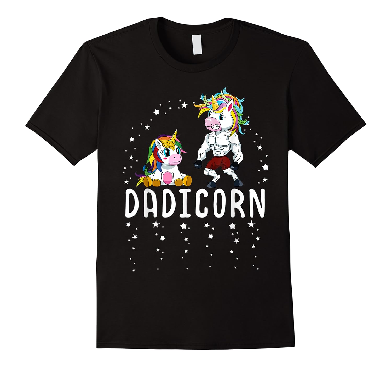 dadicorn unicorn dad and baby fathers day strong superhero shirts