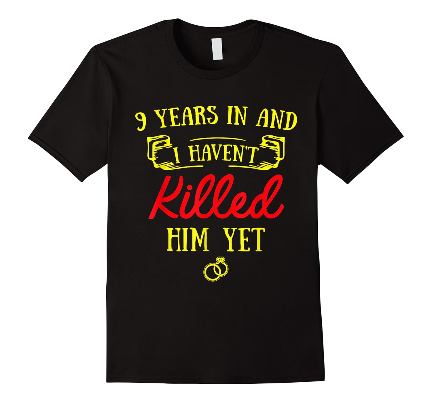 funny 9th wedding anniversary gift 9 years marriage shirts