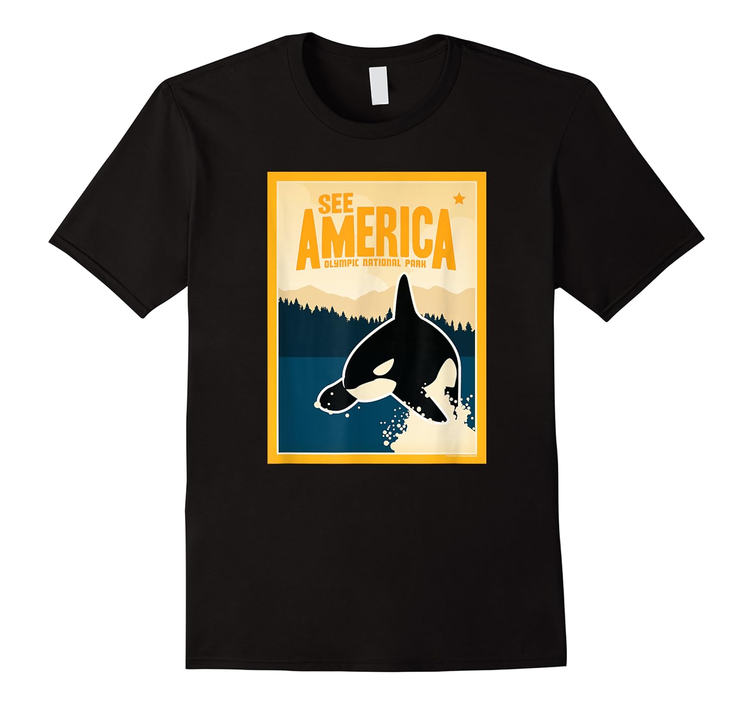 see america olympic national park killer whale shirts