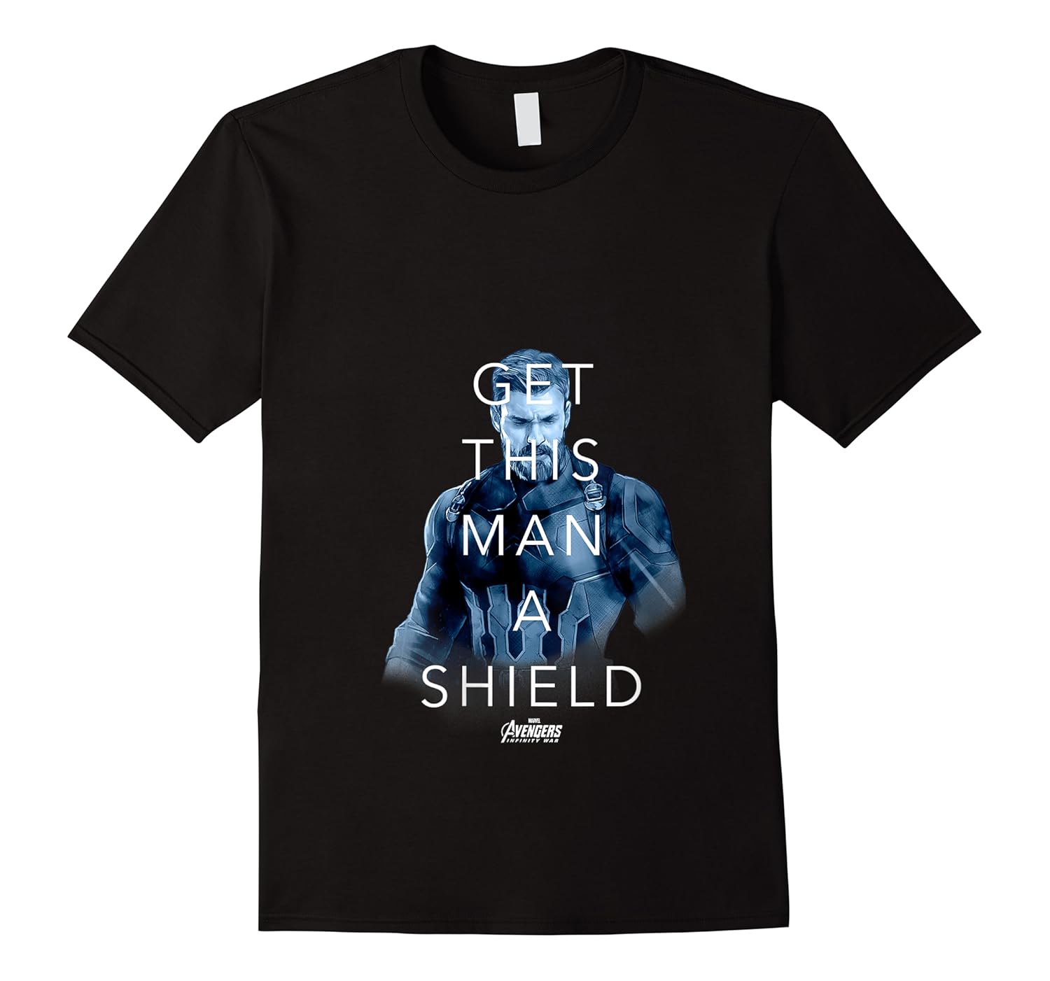 captain america get this man a shield blue hue shirts