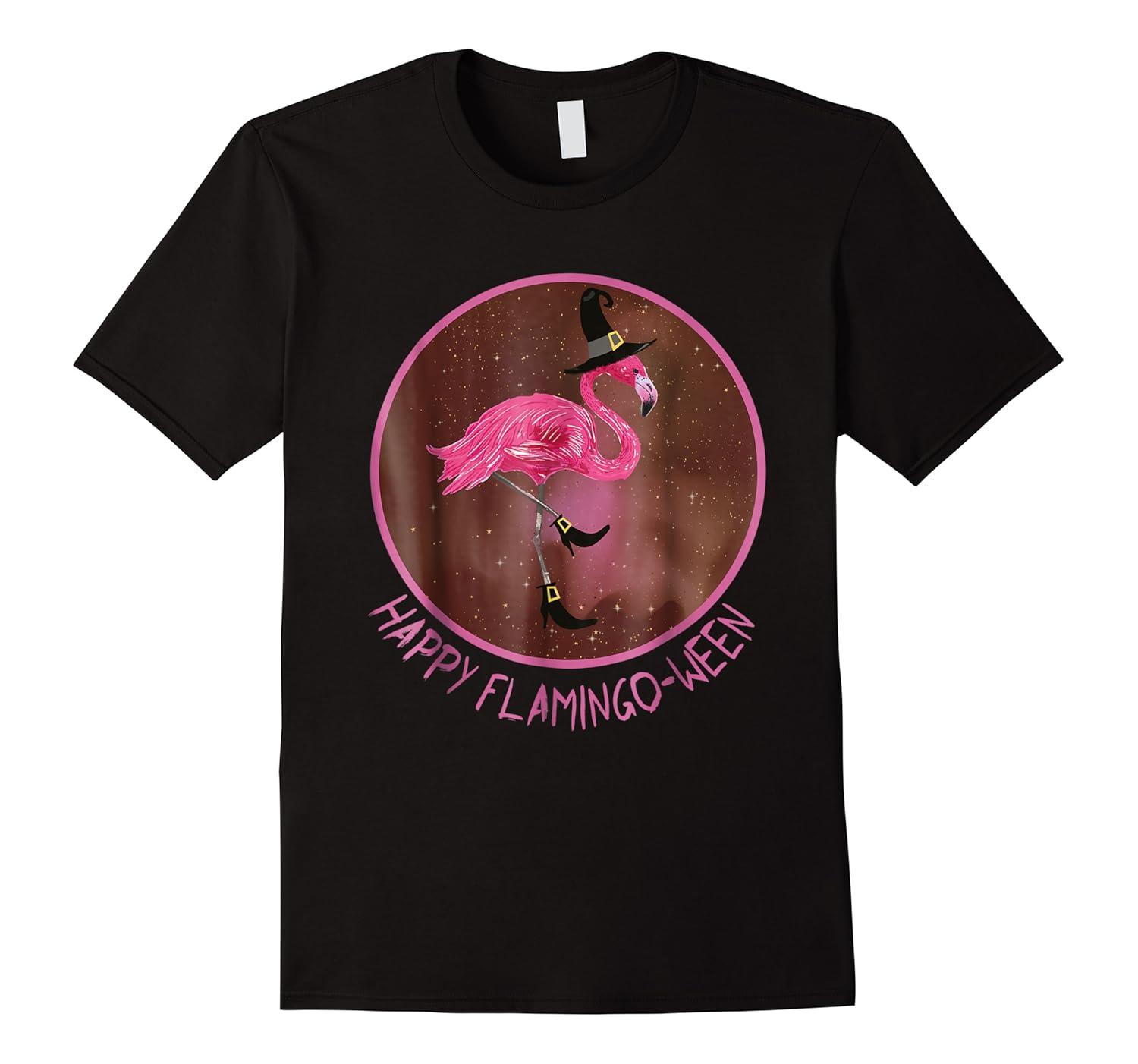 funny flamingoween flamingo halloween witch shirts