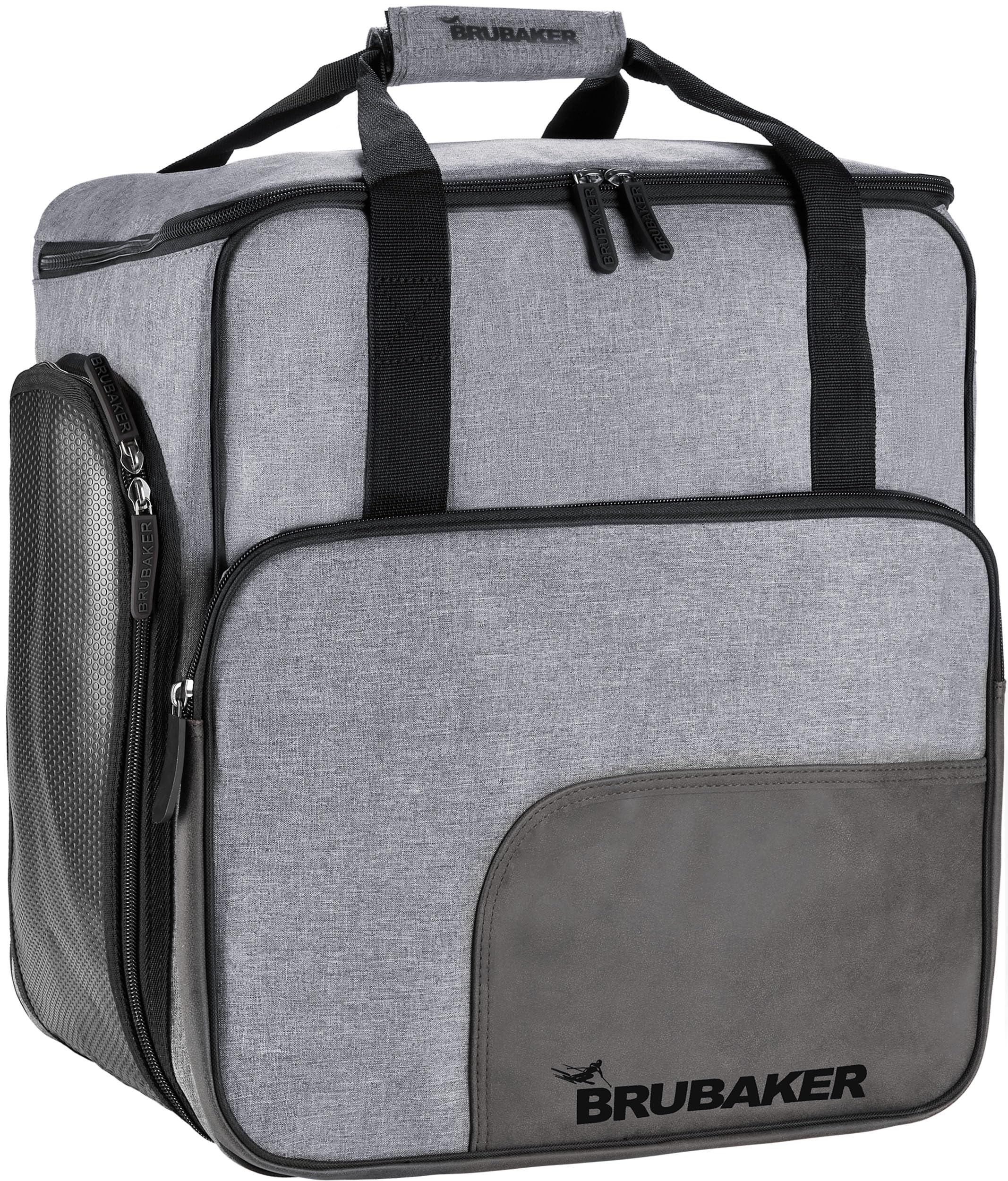 BRUBAKER 'Super Performance' - Sac à Chaussures de Ski/Sac Casque/Sac à Dos Ski - Gris chiné/Noir
