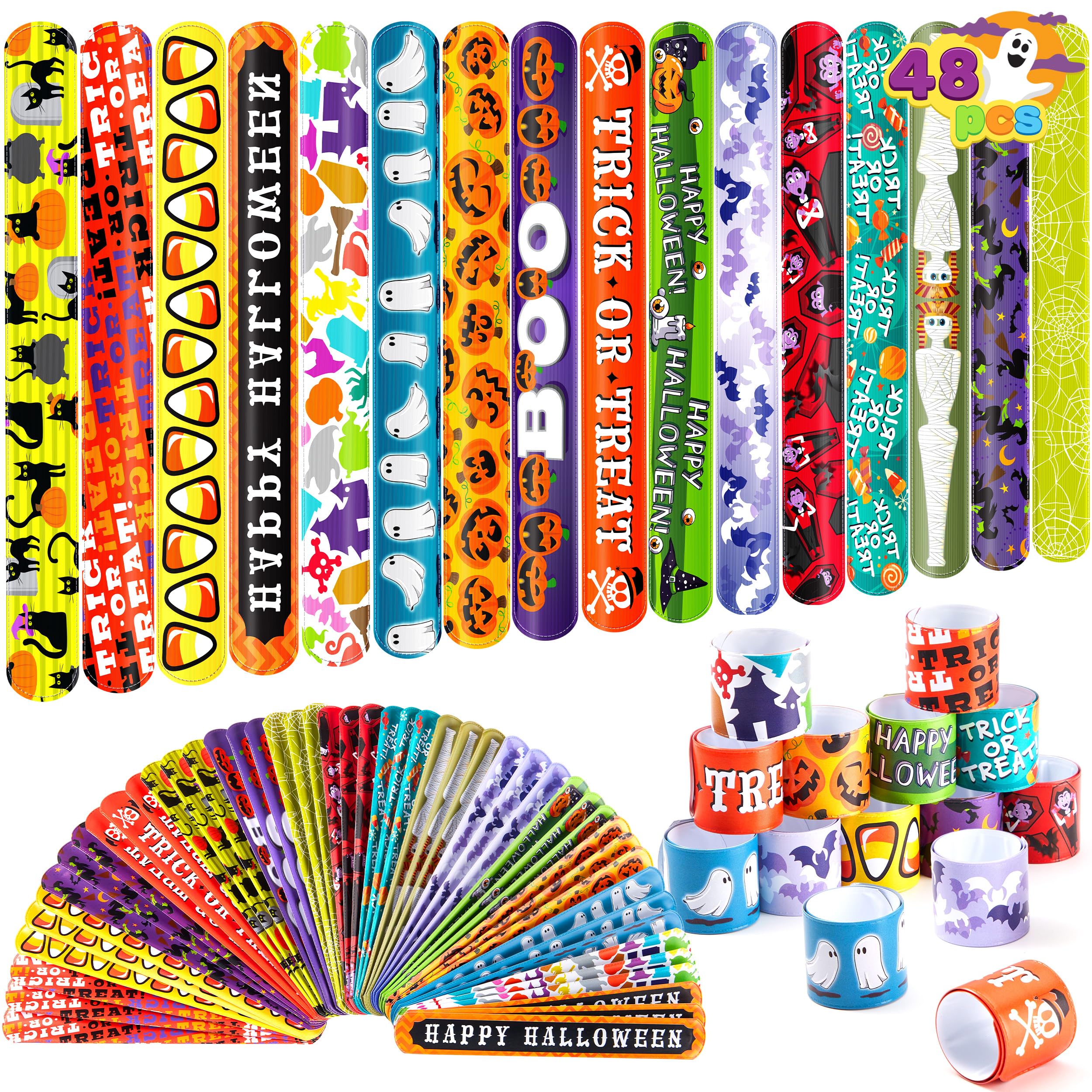 Amazon.com: JOYIN 48 PCS Halloween Slap Bracelets for Kids