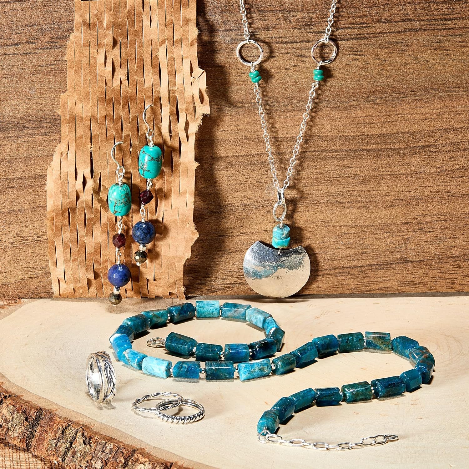 Silpada 'Tales of Teal' Sterling Silver Blue Apatite Bead Necklace, 18" + 2" - Image 8