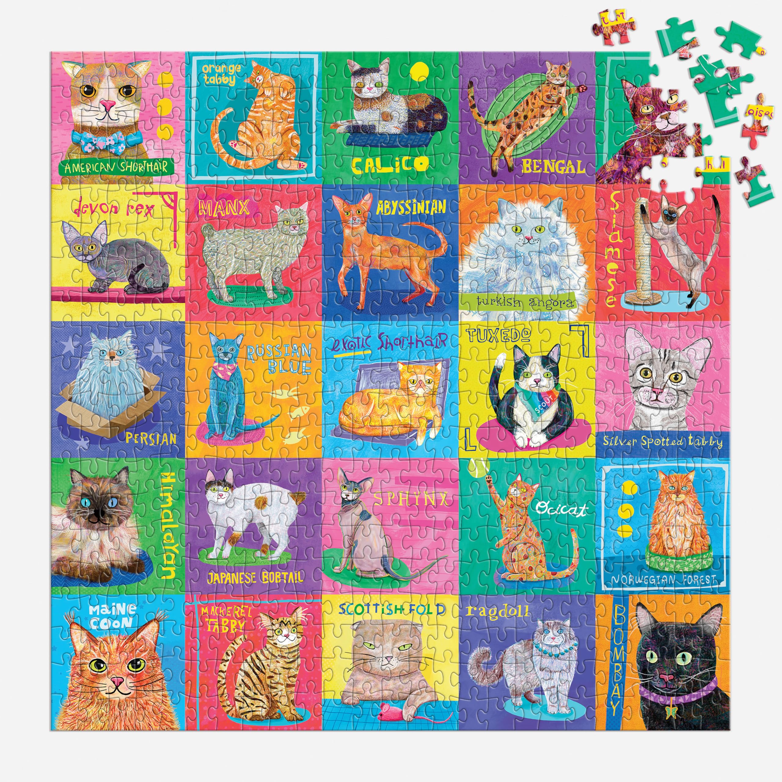 Amazon.com: Mudpuppy Purr-FECT Portraits! – 500 Piece Family