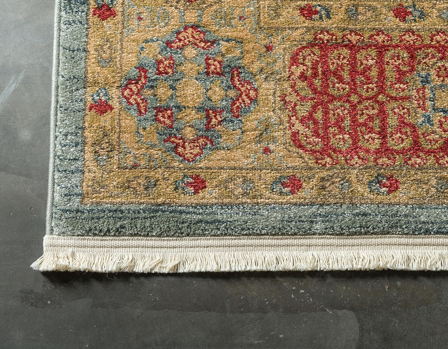 Unique Loom Palace Collection Bohemian Traditional, Medallion, Vintage Area Rug, 7' 0" x 10' 0", Navy Blue/Tan