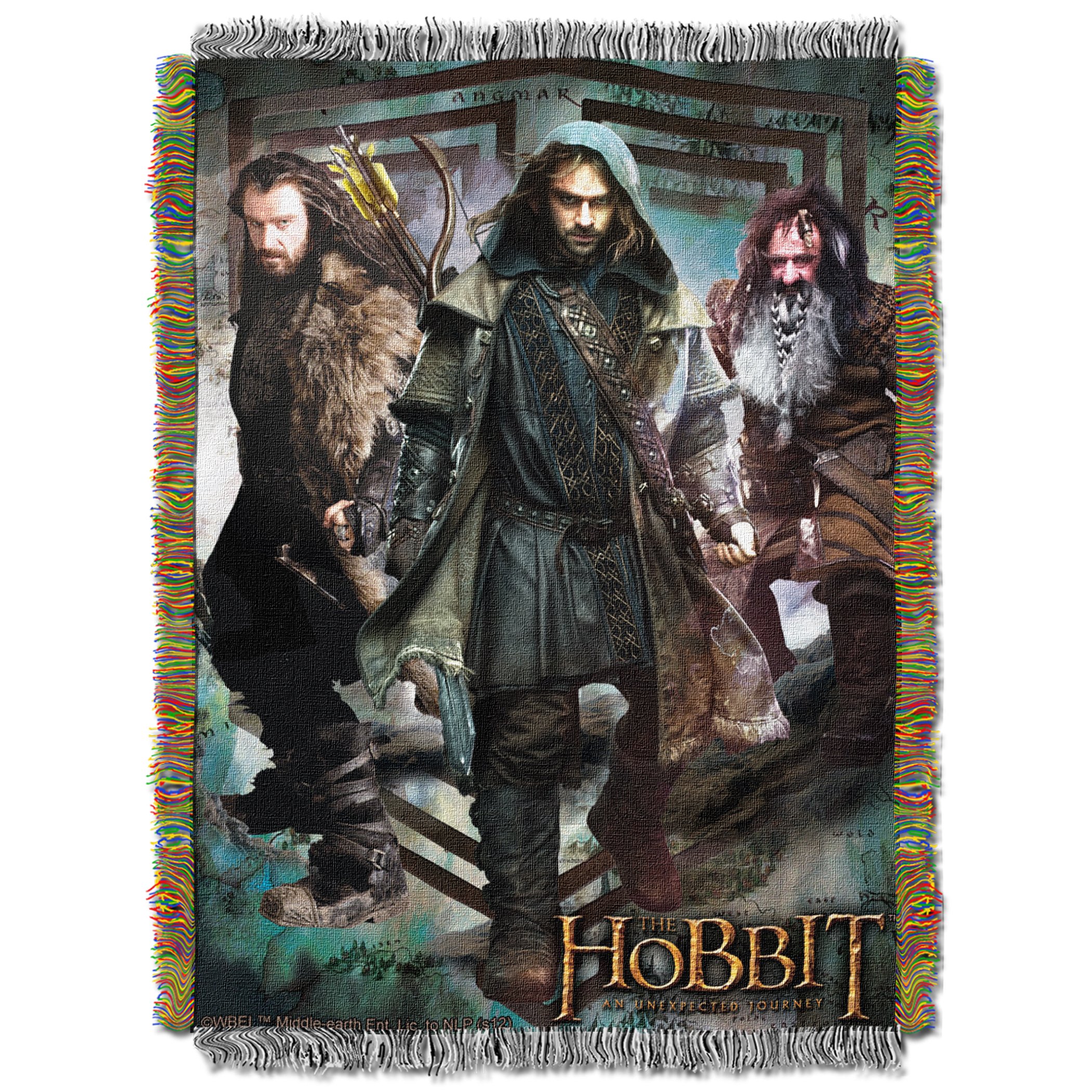 Northwest Lord Of The Rings - The Hobbit Woven Tapestry Throw Blanket, 48" x 60", We Fight