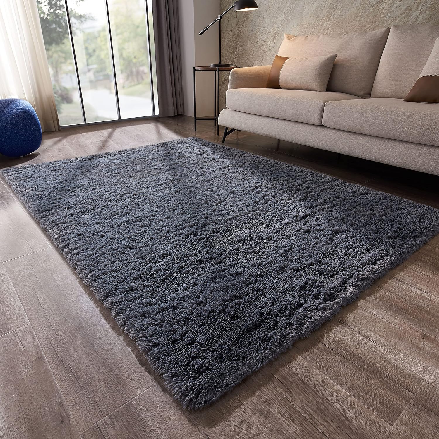 Ahlulu Rugs for Living Room, 8x10 Area Rug for Bedroom, Grey Fluffy Rug for Nursery Boys Girls Room, Large Shag Soft Plush Rugs, Big Shaggy Furry Rugs, Indoor Rugs Carpet, Home Decor Aesthetic 8' x 10' (Rectangular) Grey