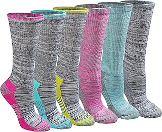 Dickies - Calcetines altos con control de humedad, de tecnología Dri-Tech para mujer, paquete de varias unidades.