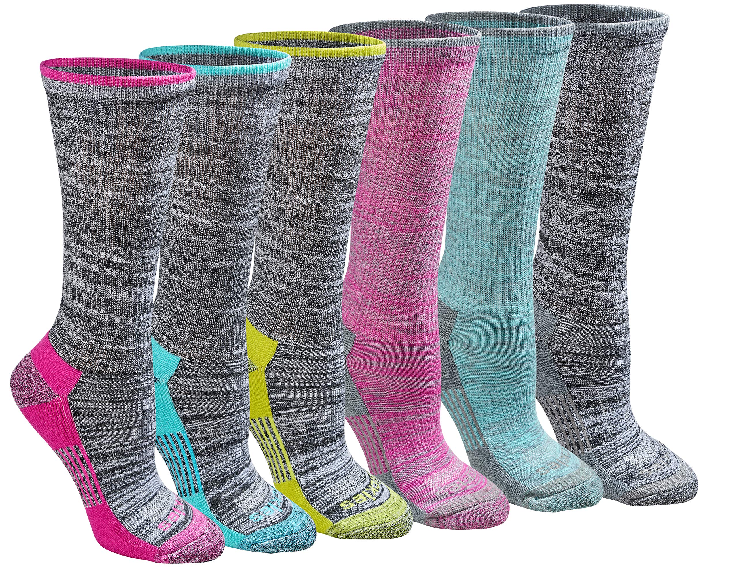 Dickies Women's Dri-Tech Fashion Moisture Control Crew Socks (6, 12 Pairs)
